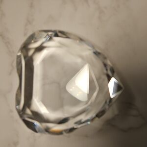 Vintage SIGNED Rosenthal Crystal Heart Paperweight